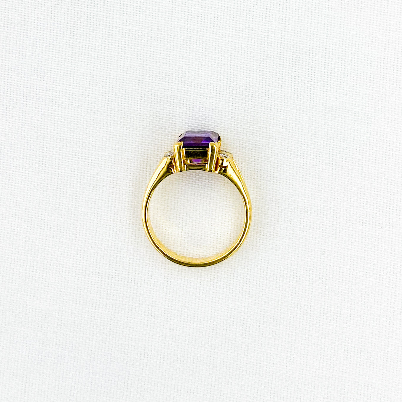 Split Rectangular Gem Ring